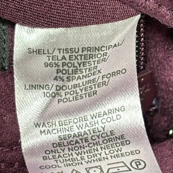 Ann Taylor Purple Faux Suede Belted Pencil Skirt Size 6 Classic Career - Picture 6 of 6